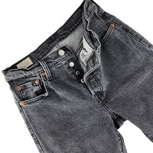 Levi's 501 Original Jeans Womens 25 Washed Black Straight Leg Button fly